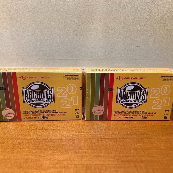 Lot of 2 - Brand New 2021 Topps Archives Snapshots Baseball Sealed Hobby Boxes - Picture 1 of 2